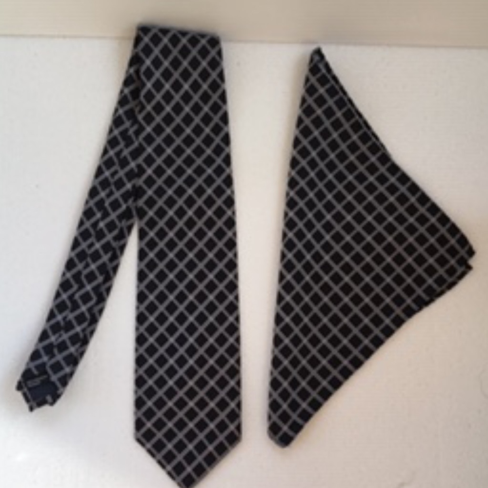 Men's Necktie and Pocket Square by  Adolfo